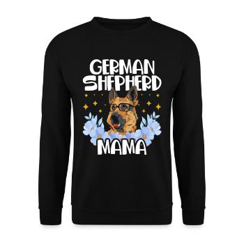 German Shepherd Mom Cute Pet Lover - Unisex Sweatshirt - black - Front - Alina (178cm) & Michal (187cm)