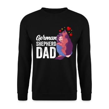 German Shepherd Daddy Pet Lover Cute - Unisex Sweatshirt - black - Front - Alina (178cm) & Michal (187cm)