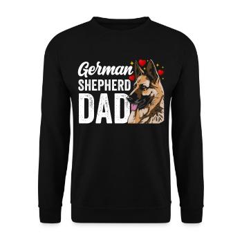Berger allemand papa mignon amoureux des animaux de compagnie - Sweat-shirt Unisexe - noir - Devant - Alina (178cm) & Michal (187cm)