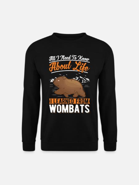 Wombat Australie - Sweat-shirt Unisexe - noir