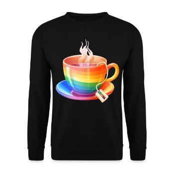 LGBTQIA+ LGBTQ LGBT Gay Pride LGBTea - Unisex Pullover - Schwarz - Vorne - Alina (178cm) & Michal (187cm)