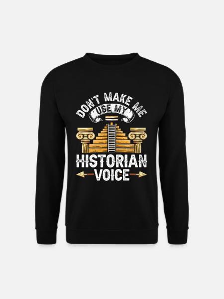Meine Historiker Stimme Beruf Historik Geschichte - Unisex Pullover - Schwarz
