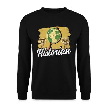 Historian History Teacher History History - Unisex Sweatshirt - black - Front - Alina (178cm) & Michal (187cm)