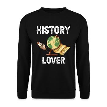 History Lover Historian Profession History - Unisex Sweatshirt - black - Front - Alina (178cm) & Michal (187cm)