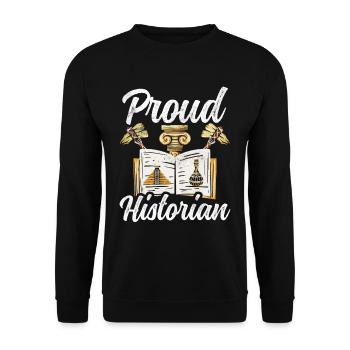 Proud Historian Profession History History - Unisex Sweatshirt - black - Front - Alina (178cm) & Michal (187cm)