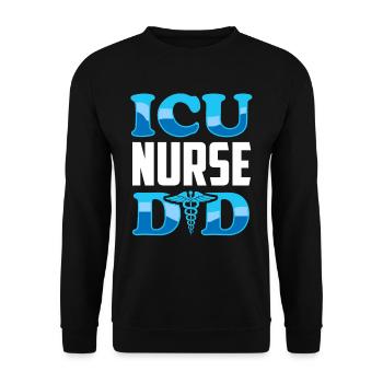 Intensive Care Nurse Dad Intensive Care - Unisex Sweatshirt - black - Front - Alina (178cm) & Michal (187cm)