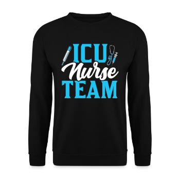 Intensive Care Nurse Team Intensive Care - Unisex Sweatshirt - black - Front - Alina (178cm) & Michal (187cm)