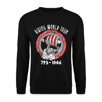 Viking World Tour Drôles Teutons nordiques - Sweat-shirt Unisexe - noir - Devant - Alina (178cm) & Michal (187cm)