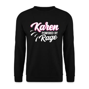 Karen Driven by Rage, Karen's Funny Memes - Unisex Sweatshirt - black - Front - Alina (178cm) & Michal (187cm)