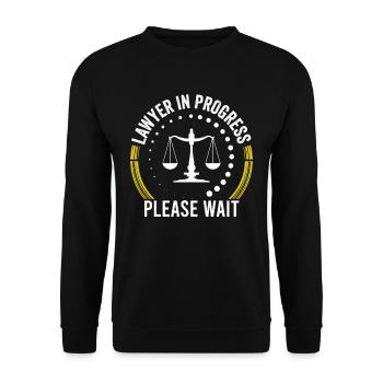 Avocat Travaux en cours Veuillez patienter Avocat - Sweat-shirt Unisexe - noir - Devant - Alina (178cm) & Michal (187cm)