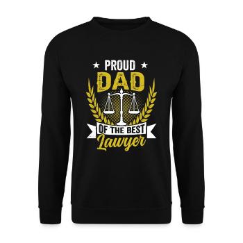 Proud father of the best lawyer Lawyer Lawyer - Unisex Sweatshirt - black - Front - Alina (178cm) & Michal (187cm)