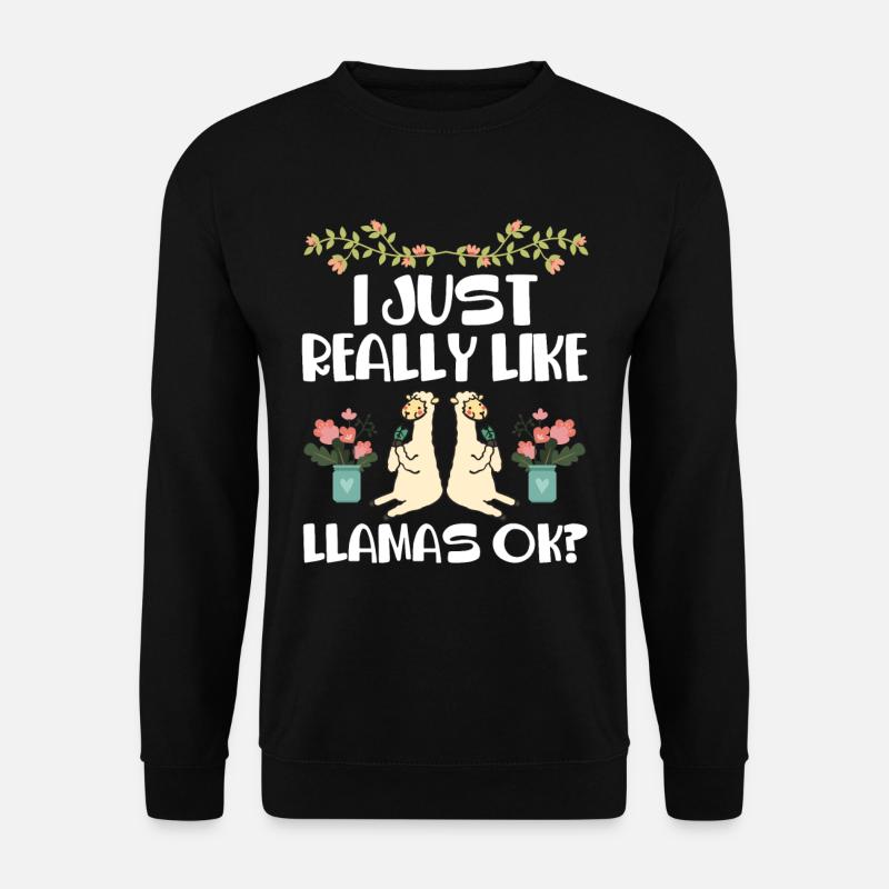 J’aime beaucoup les lamas - Sweat-shirt Unisexe - noir