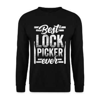 Der Beste Lock Picker Aller Zeiten Lock Picking - Unisex Pullover - Schwarz - Vorne - Alina (178cm) & Michal (187cm)