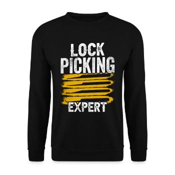 Lockpicking Expert Lock Picking Lock Cracking - Sweat-shirt Unisexe - noir - Devant - Alina (178cm) & Michal (187cm)