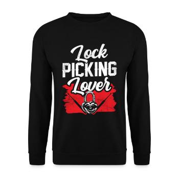 Crochetage de serrure Amant Cracker Lock Cracking - Sweat-shirt Unisexe - noir - Devant - Alina (178cm) & Michal (187cm)