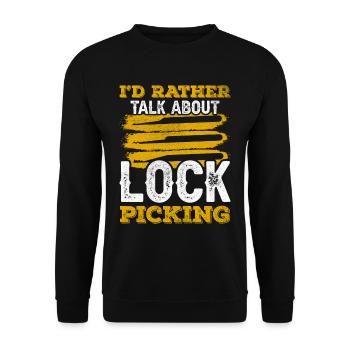 Je préfère parler de crochetage de serrure - Sweat-shirt Unisexe - noir - Devant - Alina (178cm) & Michal (187cm)