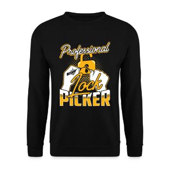 Professional Lock Cracker Lock Picker Cracking - Unisex Sweatshirt - black - Front - Alina (178cm) & Michal (187cm)