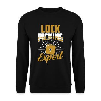 Lockpicking Expert Cracking Lock Lock Picking - Sweat-shirt Unisexe - noir - Devant - Alina (178cm) & Michal (187cm)
