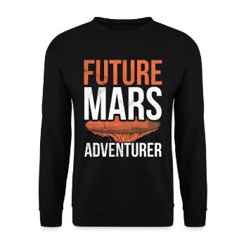 Future Mars Adventurer Astronaut Planet - Sweat-shirt Unisexe - noir - Devant - Alina (178cm) & Michal (187cm)