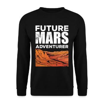 Future Mars Adventurer Planet Astronaut - Unisex Sweatshirt - black - Front - Alina (178cm) & Michal (187cm)