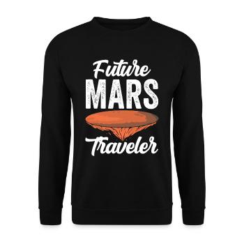 Futur astronaute de Mars Traveler Planet - Sweat-shirt Unisexe - noir - Devant - Alina (178cm) & Michal (187cm)