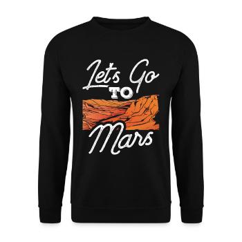 Allons à Mars Planet Astronaut Space - Sweat-shirt Unisexe - noir - Devant - Alina (178cm) & Michal (187cm)