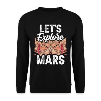 Let's explore the Mars Planet Space Astronaut - Unisex Sweatshirt - black - Front - Alina (178cm) & Michal (187cm)