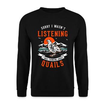 Avertissement éleveurs de cailles de pépinière - Sweat-shirt Unisexe - noir - Devant - Alina (178cm) & Michal (187cm)