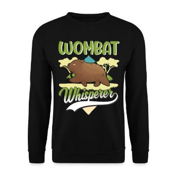 Wombat Flüsterer - Unisex Pullover - Schwarz - Vorne - Alina (178cm) & Michal (187cm)