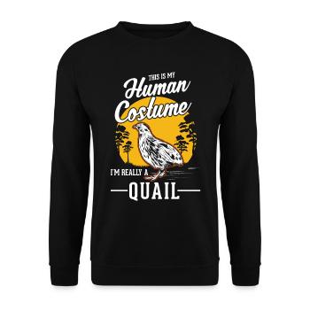 Wachtel Halloween Quail Costume Humain - Sweat-shirt Unisexe - noir - Devant - Alina (178cm) & Michal (187cm)