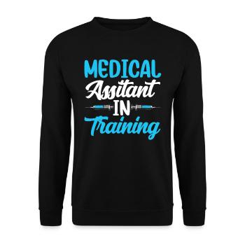 Medical Assistant In Training Assistance - Unisex Sweatshirt - black - Front - Alina (178cm) & Michal (187cm)