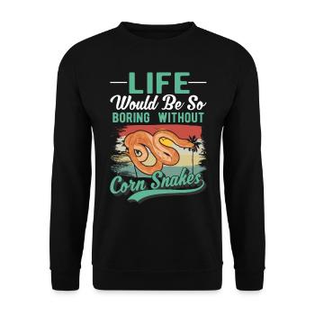 Corn Snake Cadeau Corn Snake - Sweat-shirt Unisexe - noir - Devant - Alina (178cm) & Michal (187cm)