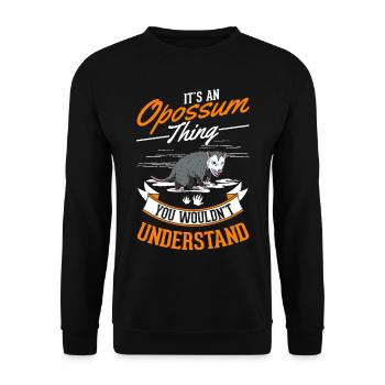 Opossum Ding Possum Marsupial - Unisex Sweatshirt - black - Front - Alina (178cm) & Michal (187cm)