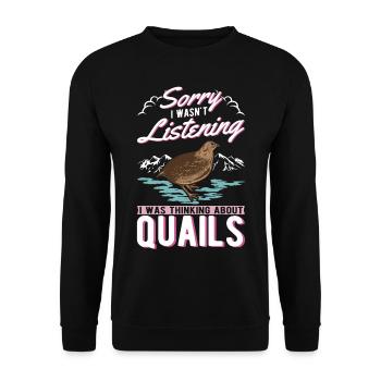 Avertissement éleveurs de cailles de pépinière - Sweat-shirt Unisexe - noir - Devant - Alina (178cm) & Michal (187cm)