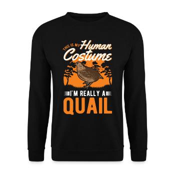 Wachtel Halloween Quail Costume Humain - Sweat-shirt Unisexe - noir - Devant - Alina (178cm) & Michal (187cm)