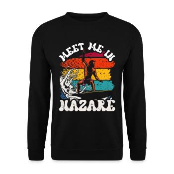 Rencontrez-moi Surf à Nazaré, Portugal Surfeurs - Sweat-shirt Unisexe - noir - Devant - Alina (178cm) & Michal (187cm)