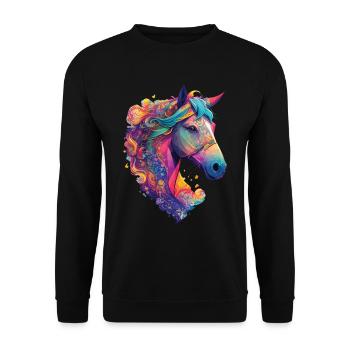 Horse Pony Rider Design Horse Horse Dressage - Unisex Sweatshirt - black - Front - Alina (178cm) & Michal (187cm)