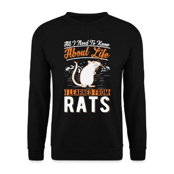 rat rat owner rat cage - Unisex Sweatshirt - black - Front - Alina (178cm) & Michal (187cm)