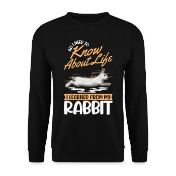 Lapin Cadeau Lapin Lapin Lapin - Sweat-shirt Unisexe - noir - Devant - Alina (178cm) & Michal (187cm)