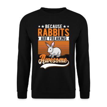 Lapin Cadeau Lapin Lapin Lapin - Sweat-shirt Unisexe - noir - Devant - Alina (178cm) & Michal (187cm)