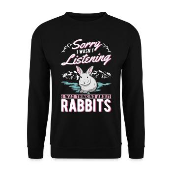 Lapin lapin lapin lapin - Sweat-shirt Unisexe - noir - Devant - Alina (178cm) & Michal (187cm)
