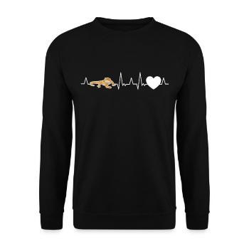 Battement de cœur de dragon barbu - Sweat-shirt Unisexe - noir - Devant - Alina (178cm) & Michal (187cm)