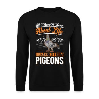 Pigeon pigeon fancier city pigeon carrier pigeon - Unisex Sweatshirt - black - Front - Alina (178cm) & Michal (187cm)