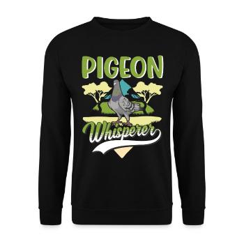 Pigeons Whisperers City pigeon pigeon fanciers - Unisex Sweatshirt - black - Front - Alina (178cm) & Michal (187cm)