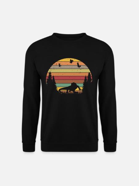 Dragon barbu Rétro - Sweat-shirt Unisexe - noir