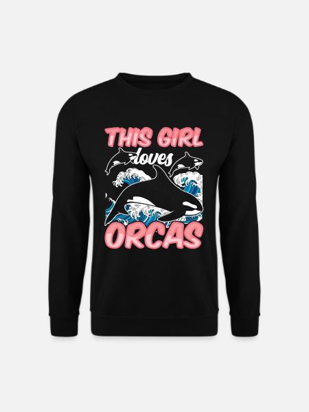 Dieses Mädchen Liebt Die Orcas Orca Schützen Wal - Unisex Pullover - Schwarz