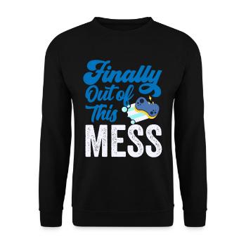 Enfin sorti du pétrin des pensions des retraités - Sweat-shirt Unisexe - noir - Devant - Alina (178cm) & Michal (187cm)