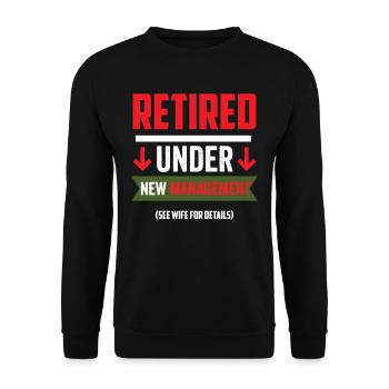 Under new management, see Wife Pension for details - Unisex Sweatshirt - black - Front - Alina (178cm) & Michal (187cm)