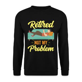 À la retraite n’est plus mon problème de pension - Sweat-shirt Unisexe - noir - Devant - Alina (178cm) & Michal (187cm)