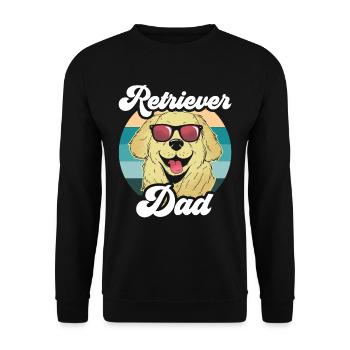 Retriever Papa Retrievers Pet Sayings Dog - Unisex Sweatshirt - black - Front - Alina (178cm) & Michal (187cm)